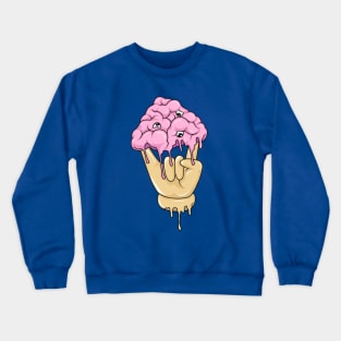 Metal Melted Brain Monster Crewneck Sweatshirt